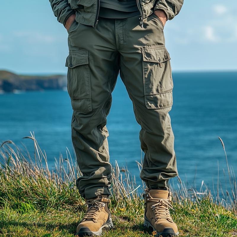 Koen - Solid color men's cargo pants