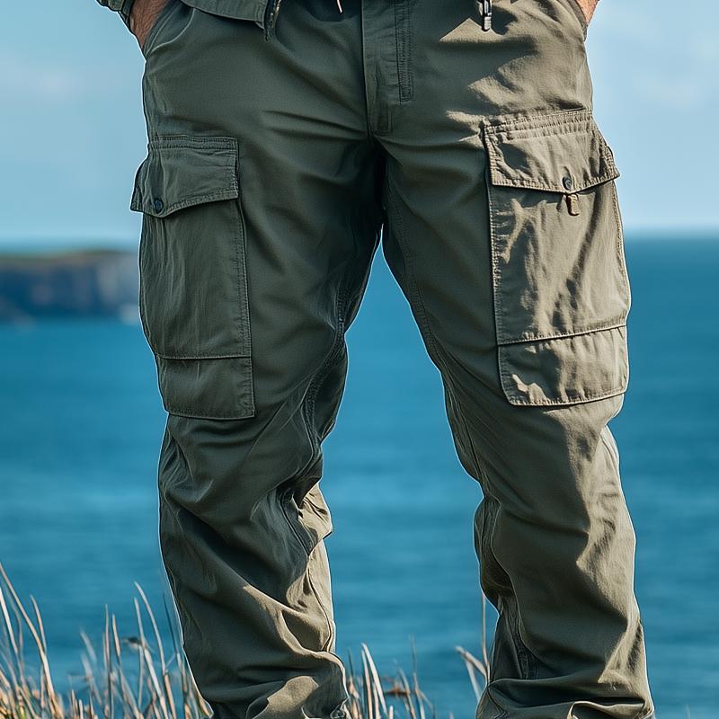 Koen - Solid color men's cargo pants