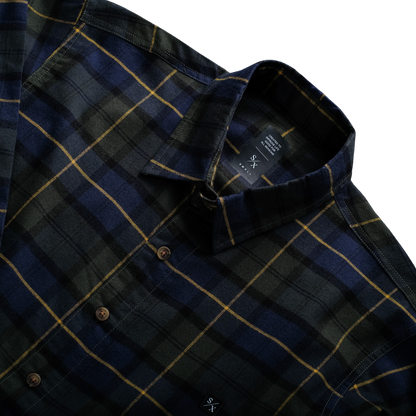 TRISTAN - long flanel shirt