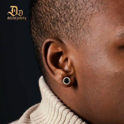 S925 HALO SYNTHETIC MOISSANITE STUD EARRING FOR MEN WOMEN GIFT